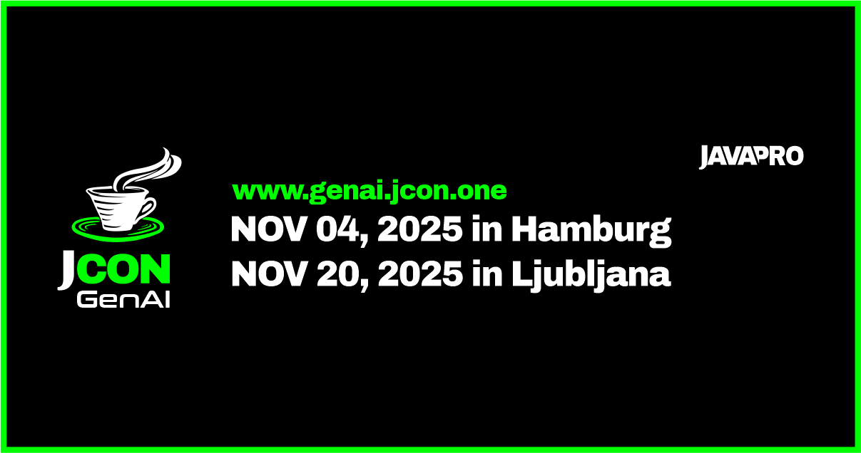 Early Bird 30 % – JCON GenAI – Die Enterprise Java AI Revolution beginnt