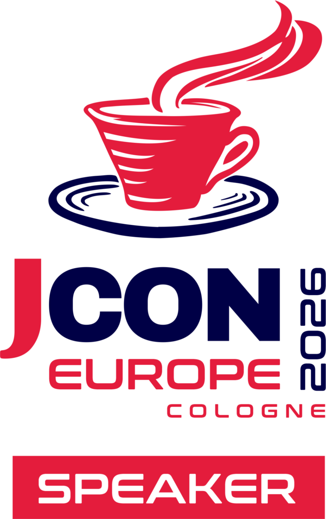 Logo der JCON Europe 2026 in Köln mit dem Hinweis Speaker